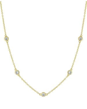 Macy's Cubic Zirconia Station Necklace - Natural