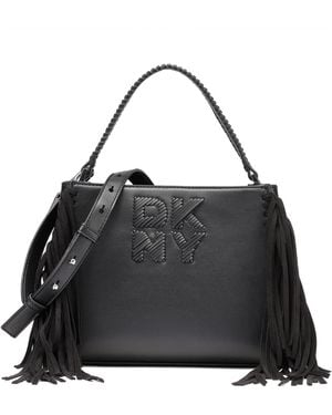 DKNY Foster Magnetic Snap Extra-large Satchel Handbag - Black