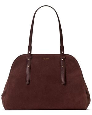 Kate Spade Do It All Suede Maise Carryall Tote Bag - Purple