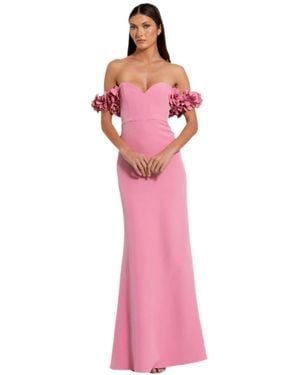 Mac Duggal Off-the-shoulder Crepe Gown - Pink