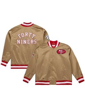 Mitchell & Ness Mitchell Ness San Francisco 49ers 80th Anniversary Heavyweight Satin Full-snap Jacket - Brown