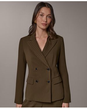 Donna Karan Notch Lapel Collar Blazer - Brown