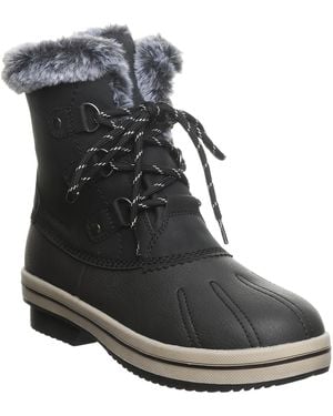 BEARPAW Vivie Round Toe Wedge Boots - Black