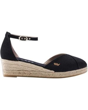 VISCATA Formiga Canvas Espadrille Wedges - Blue