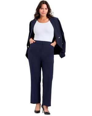 Avenue Plus Size Cool Hand Pull On Pant - Blue