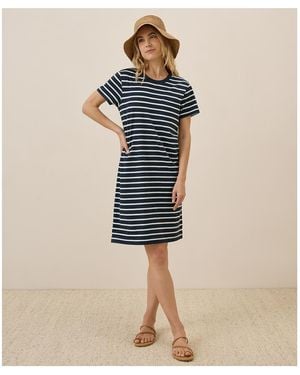 Pact Organic Cotton Softspun Tee Dress - Blue