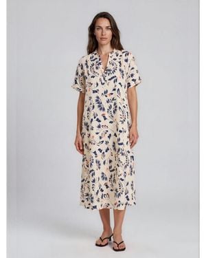Masai Manirevia Soft Linen Midi Dress - White