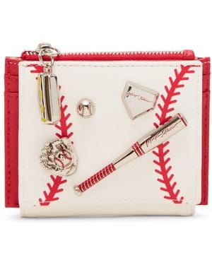 Betsey Johnson Skull Boss Trifold Wallet - Pink