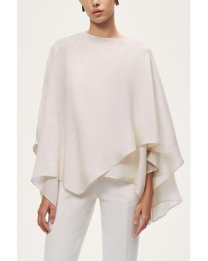 Nocturne Fluid Cape Blouse - White