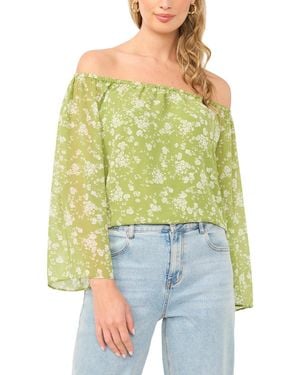 1.STATE Off The Shoulder Long-sleeve Top - Yellow