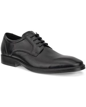 Ecco Metropole Milan Plain Toe Derby Shoe - Black