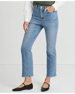 Lands' End Recover Denim High Rise Kick Flare Crop Jeans - Blue