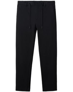 Mango Polen Slim-fit Stretch Flat-front Pants - Blue