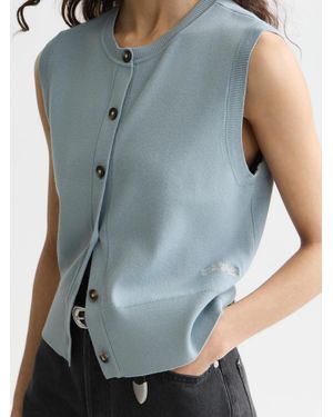 Scotch & Soda Scotch And Soda Tops And Tees Compact Knitted Relaxed-fit Spencer - Blue