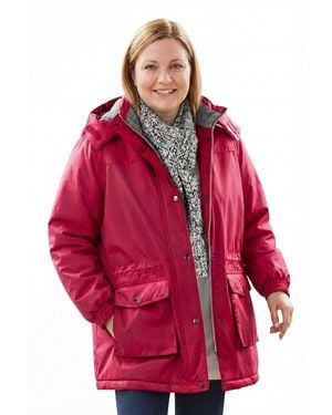 Woman Within Within Microfiber Parka - Red