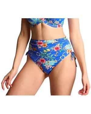 Panache Paradiso Signature Adjustable High Waist Bikini Bottom - Blue