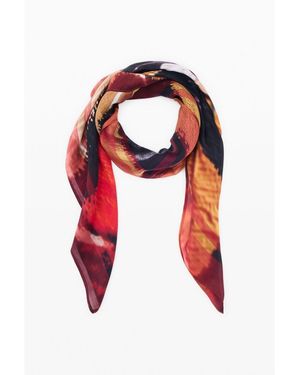 Desigual Butterfly Scarf - Red