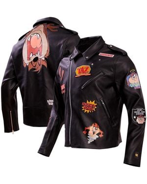 FREEZE MAX Looney Tunes Graphic Biker Full-zip Jacket - Black