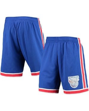 Mitchell & Ness New Jersey Nets 1993 Hardwood Classics 75th Anniversary Swingman Shorts - Blue
