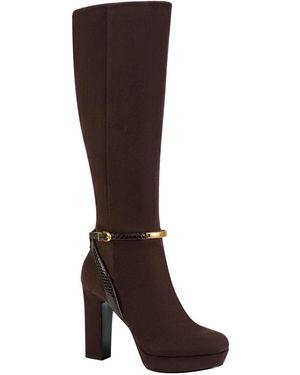 Donna Karan Sparrow Platform Boots - Brown