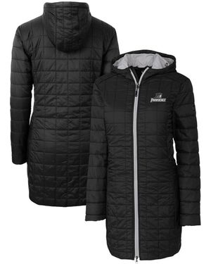 Cutter & Buck Providence Friars Rainier Primaloft Hooded Long Coat - Black