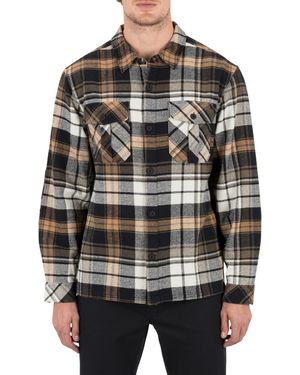 Hurley Santa Cruz Seaside Flannel Long Sleeve Shirt - Black