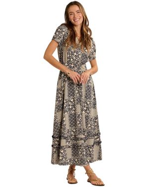 Brakeburn Katerina Printed Maxi Dress - Brown