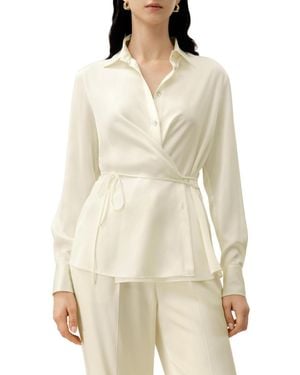 LILYSILK Convertible Silk Charmeuse Shirt - Natural