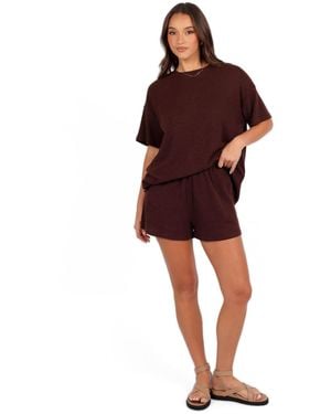Petal & Pup Granger Knit Short Set - Red
