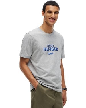 Tommy Hilfiger Brand Love Stack Short-sleeve Logo T-shirt - Gray