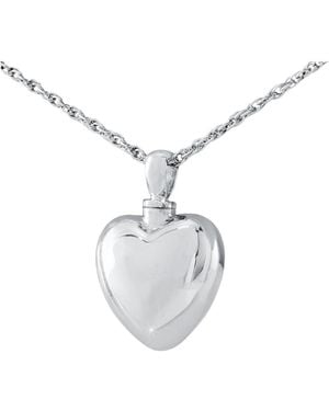 Drs, Inc. Stainless Steel Heart Cremation Pendant Necklace - Metallic