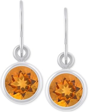 Macy's Created Sapphire Oval Stud Earrings (1-1/2 Ct. T.w. - Orange