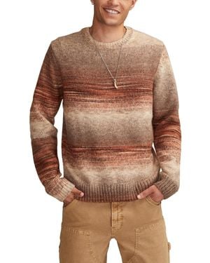 Lucky Brand Space Dye Crewneck Sweater - Brown