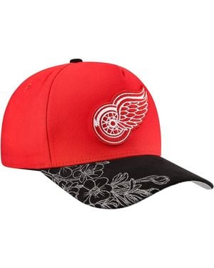 Mitchell & Ness Red/black Detroit Red Wings May Flowers Pro Crown Adjustable Hat
