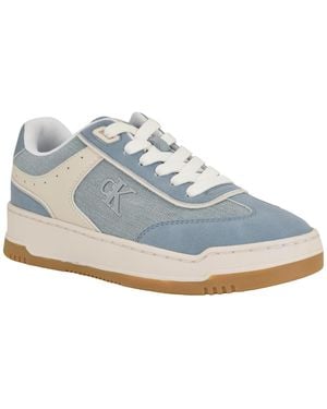 Calvin Klein Pazquale Round Toe Lace-up Sneakers - Blue