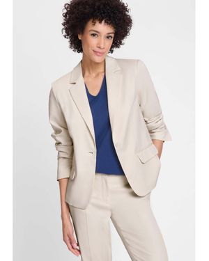 Olsen Cotton Sateen Blazer - White