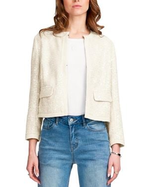 Elle Collection Sequin Jacket - White