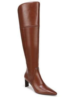 Naturalizer Eleanor Over The Knee Regular Wide Calf Snip Toe Zip Boots - Brown