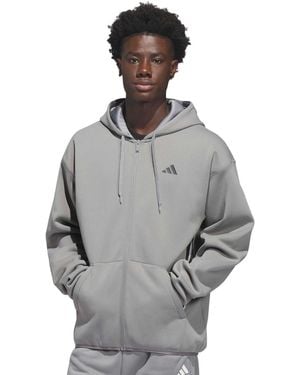 adidas Crazy Warm Full-zip Hooded Jacket - Gray