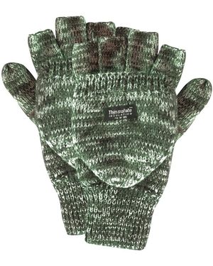 Muk Luks Knit Flip Gloves - Green