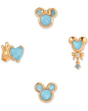 Girls Crew 18k -plated 4-pc. Set Color Crystal Blue Dream Single Stud Earrings - White