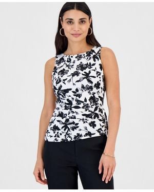 INC International Concepts Petite Printed Tank Top - Blue