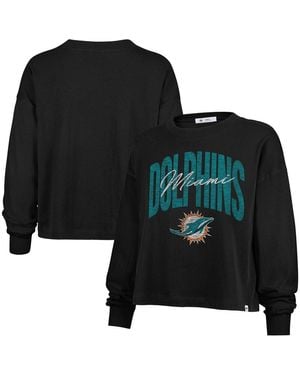 '47 Miami Dolphins Muse Sydney Long Sleeve T-shirt - Black