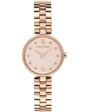 Calvin Klein Gleam -tone Stainless Steel Bracelet Watch 24mm - Metallic