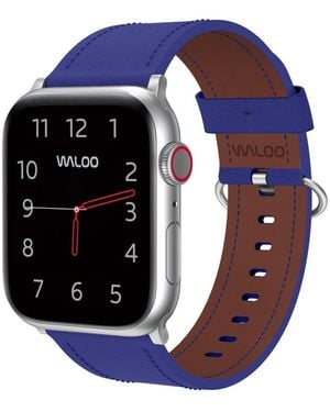 Waloo Classic Leather Band For Apple Watch - Blue