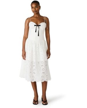 Steve Madden Bb Dakota Sweetheart Neck Midi Dress - White