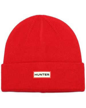 HUNTER Play Essential Cuffed Logo Beanie - Red