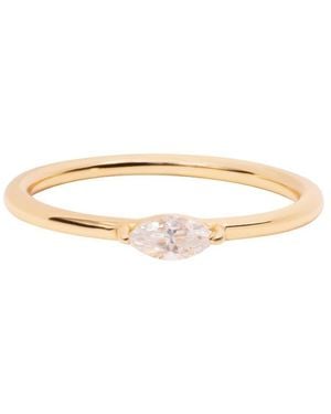Little Sky Stone Marquise Birthstone Ring - White