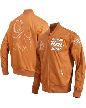 Pro Standard Philadelphia 76ers Paint The City Full-zip Jacket - Brown