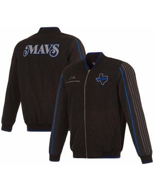 JH Design Dallas Mavericks 2023/24 City Edition Nylon Full-zip Bomber Jacket - Black